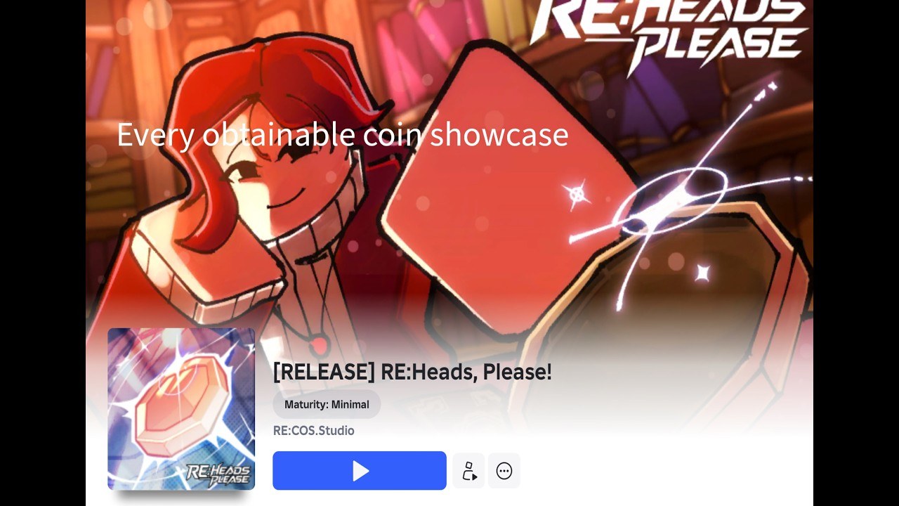 Every obtainable coin showcase in re:heads, please #roblox video preview